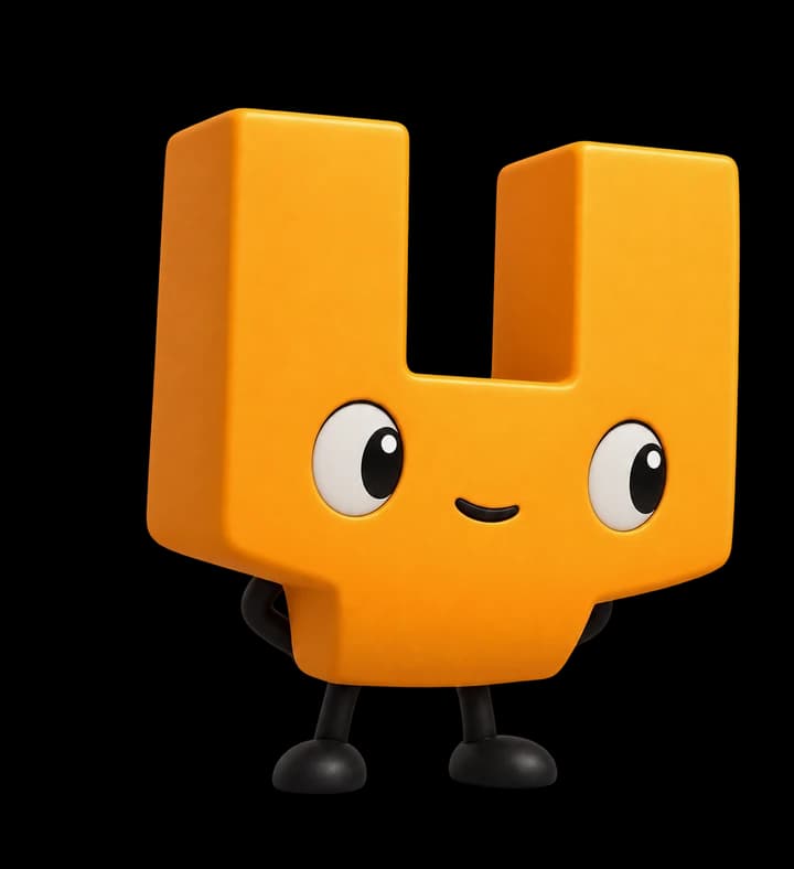 NOCK, the orange slot-shaped mascot, standing watch